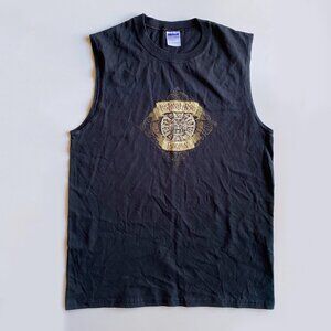 Y2K Los Lonely Boys Forgiven Black Sleeveless Band T-Shirt Logo Graphic Size M